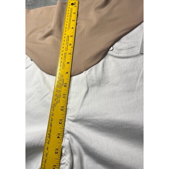 New Liverpool Women's White Stretch Maternity Comfort Stretch Cuff Short Size 10 - Picture 3 of 9